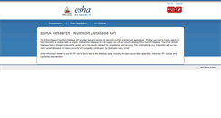 Desktop Screenshot of developer.esha.com