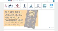 Desktop Screenshot of esha.com