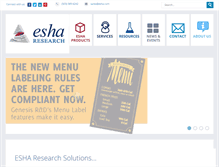 Tablet Screenshot of esha.com